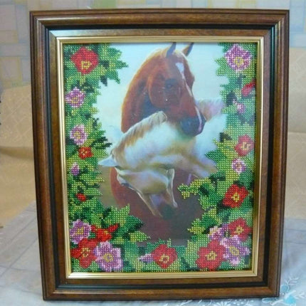 DIY Bead Embroidery Kit "Love" 7.9"x9.8" / 20.0x25.0 cm