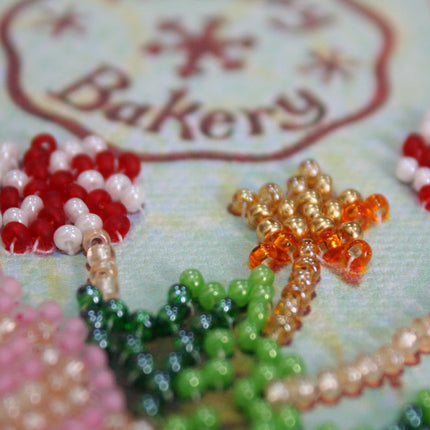 DIY Bead Embroidery Kit "Holiday sweets"  5.9"x5.9" / 15.0x15.0 cm