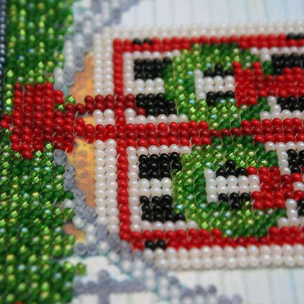 DIY Bead Embroidery Kit "Christmas story" 13.8"x10.2" / 35.0x26.0 cm