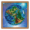 DIY Bead Embroidery Kit "The Earth" 11.8"x11.8" / 30.0x30.0 cm