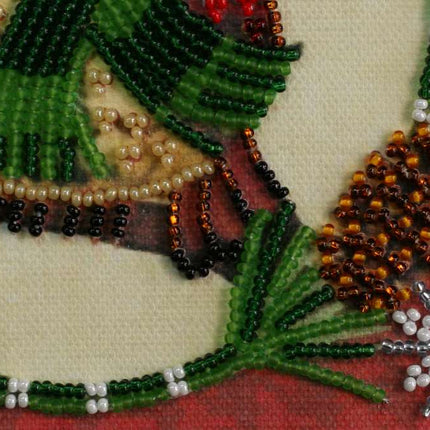 DIY Bead Embroidery Kit "Christmas motif"  5.9"x5.9" / 15.0x15.0 cm