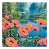 Canvas for bead embroidery "Poppy’s by the Lake" 7.9"x7.9" / 20.0x20.0 cm