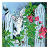 Canvas for bead embroidery "March cats" 7.9"x7.9" / 20.0x20.0 cm