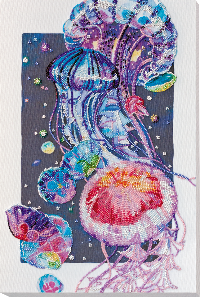 DIY Bead Embroidery Kit "Night dance" 10.6"x15.7" / 27.0x40.0 cm