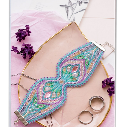DIY Beadwork kit for creating bracelet "Morning tenderness"
