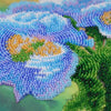 DIY Bead Embroidery Kit "Blue Poppies" 11.8"x11.8" / 30.0x30.0 cm