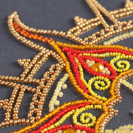 DIY Bead Embroidery Kit "Sunny pattern" 10.2"x13.0" / 26.0x33.0 cm
