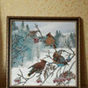 Canvas for bead embroidery "Waxbirds" 11.8"x11.8" / 30.0x30.0 cm
