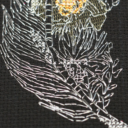 DIY Cross Stitch Kit "Feather-2" 3.9"x8.7"