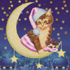 Canvas for bead embroidery "Lunar evening" 11.8"x11.8" / 30.0x30.0 cm