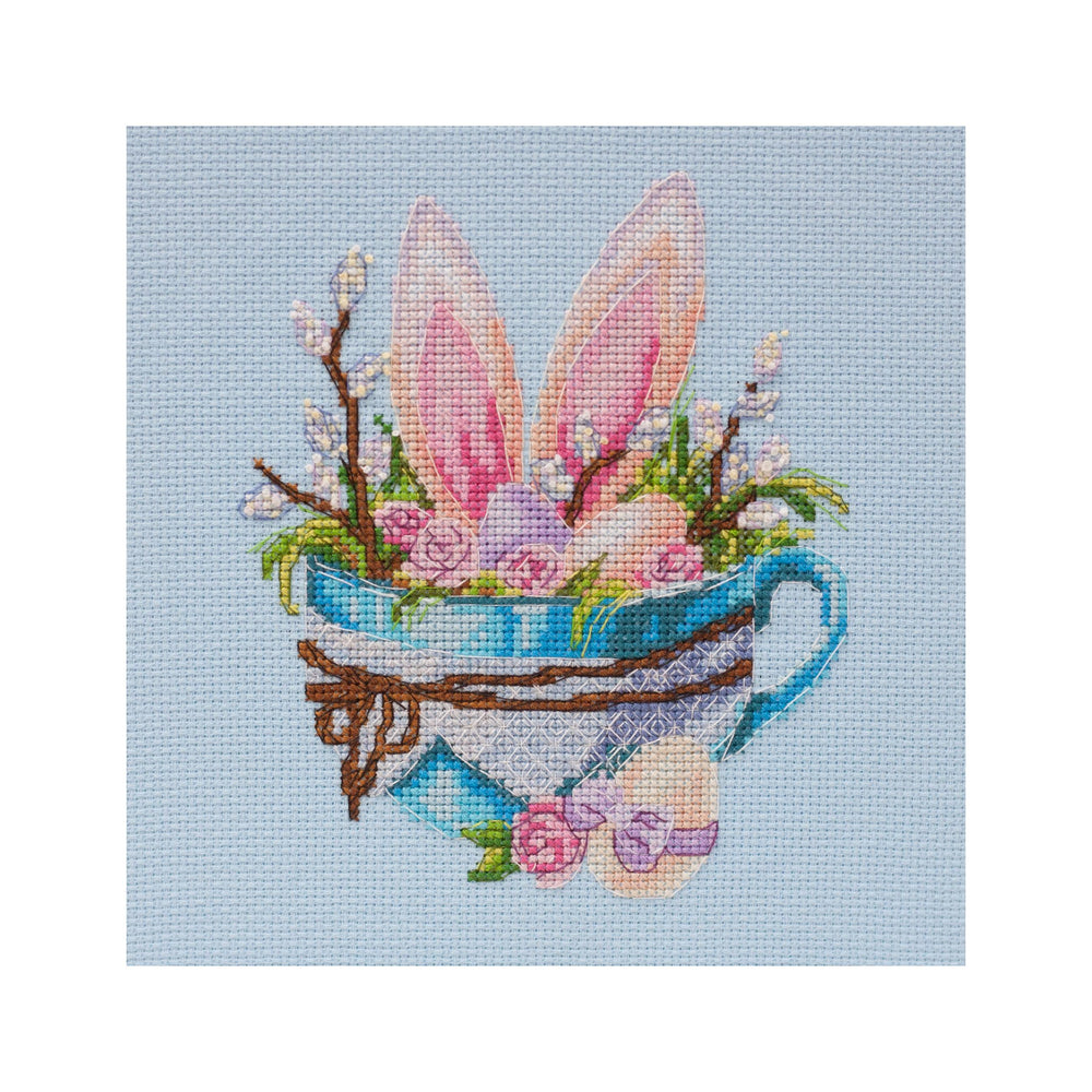 DIY Cross Stitch Kit "Easter bunny" 5.1"x6.3"