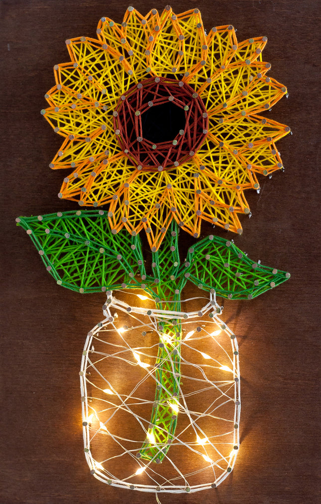 String Art Creative DIY Kit "Sunflower" 7.5"x11.4" / 19.0x29.0 cm