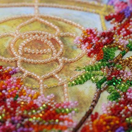 DIY Bead Embroidery Kit "Gentle glow" 13.4"x10.6" / 34.0x27.0 cm
