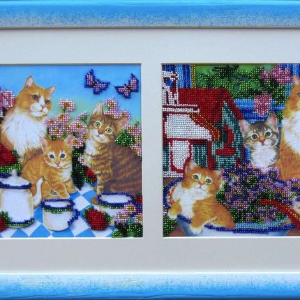 Canvas for bead embroidery "Walk" 7.9"x7.9" / 20.0x20.0 cm
