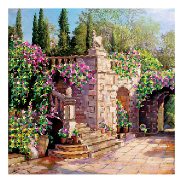 Canvas for bead embroidery "Enfilade" 11.8"x11.8" / 30.0x30.0 cm
