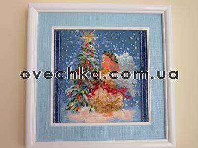 Canvas for bead embroidery "The Christmas Star" 7.9"x7.9" / 20.0x20.0 cm