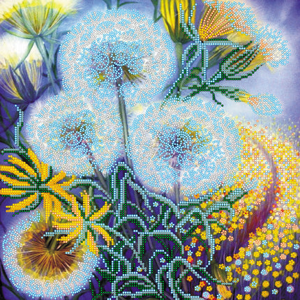 Canvas for bead embroidery "Night lights" 11.8"x11.8" / 30.0x30.0 cm