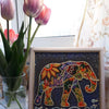 Canvas for bead embroidery "Indian elephant" 7.9"x7.9" / 20.0x20.0 cm