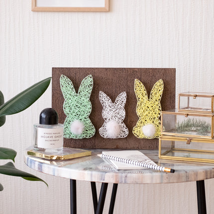 String Art Creative DIY Kit "Little hares" 7.5"x11.4" / 19.0x29.0 cm