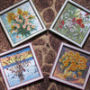 Canvas for bead embroidery "Winter bunch of flowers" 11.8"x11.8" / 30.0x30.0 cm