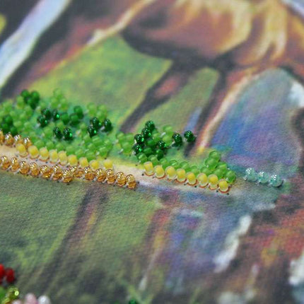 DIY Bead Embroidery Kit "Watering place" 25.6"x11.8" / 65.0x30.0 cm