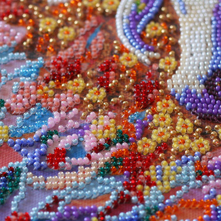 DIY Bead Embroidery Kit "Messenger of happiness" 11.8"x11.8" / 30.0x30.0 cm