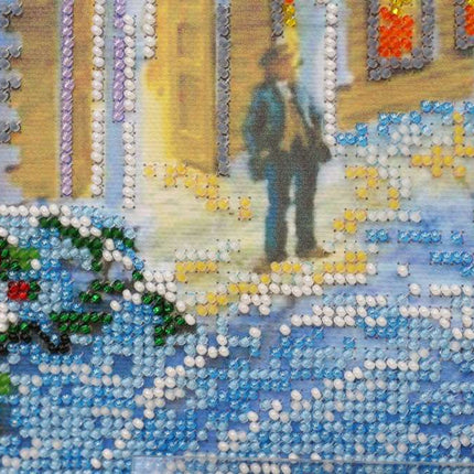 DIY Bead Embroidery Kit "Christmas celebration" 34.4"x11.8" / 87.5x30.0 cm