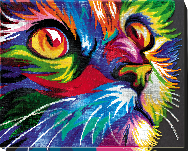 DIY Bead Embroidery Kit "Neon look" 14.8"x11.8" / 37.5x30.0 cm