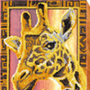 DIY Bead Embroidery Kit "Giraffes" 7.9"x15.7" / 20.0x40.0 cm
