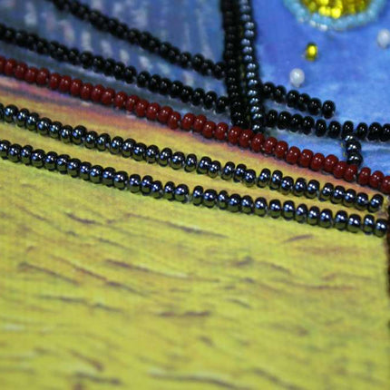DIY Bead Embroidery Kit "Evening cafe" 12.6"x17.7" / 32.0x45.0 cm