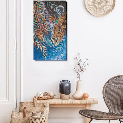 DIY Bead Embroidery Kit "Tropical night" 9.8"x19.7" / 25.0x50.0 cm