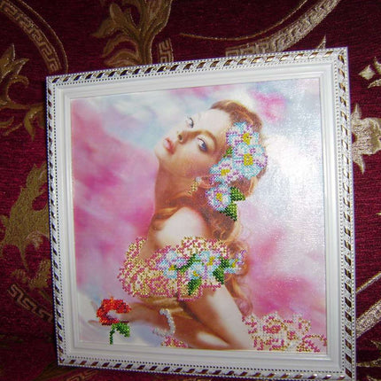Canvas for bead embroidery "Grace" 7.9"x7.9" / 20.0x20.0 cm