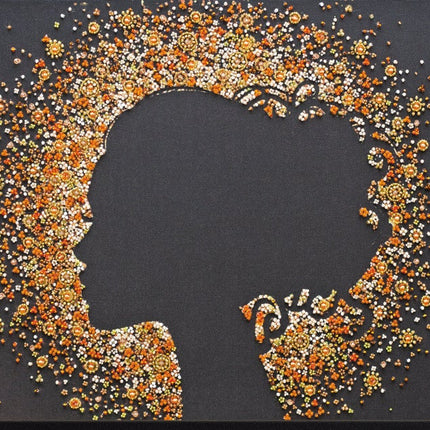 DIY Bead Embroidery Kit "Sparkle" 13.8"x10.6" / 35.0x27.0 cm