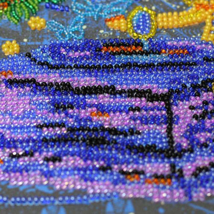 DIY Bead Embroidery Kit "Magic gramophone" 11.8"x11.8" / 30.0x30.0 cm
