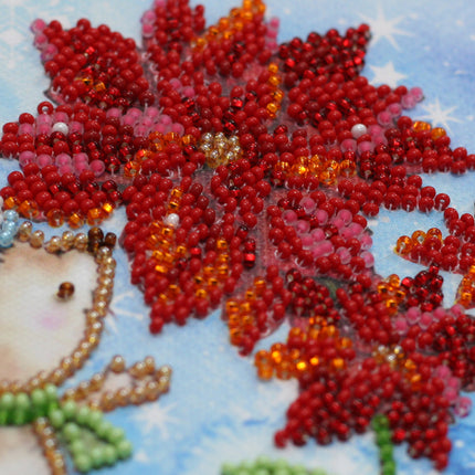 DIY Bead Embroidery Kit "Winter miracle"  5.9"x5.9" / 15.0x15.0 cm