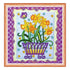 DIY Bead Embroidery Kit "Blooming daffodils"  5.9"x5.9" / 15.0x15.0 cm