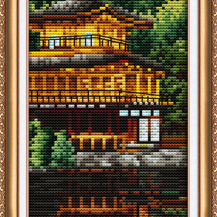 DIY Cross Stitch Kit "Kyoto" 4.3"x10.2"