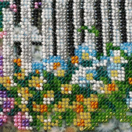 DIY Bead Embroidery Kit "House at the lake" 16.5"x11.8" / 42.0x30.0 cm