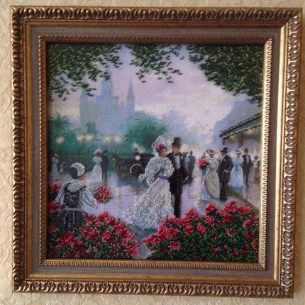 Canvas for bead embroidery "An Evening in Paris" 11.8"x11.8" / 30.0x30.0 cm