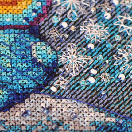 DIY Cross Stitch Kit "Magic night" 7.1"x9.4"