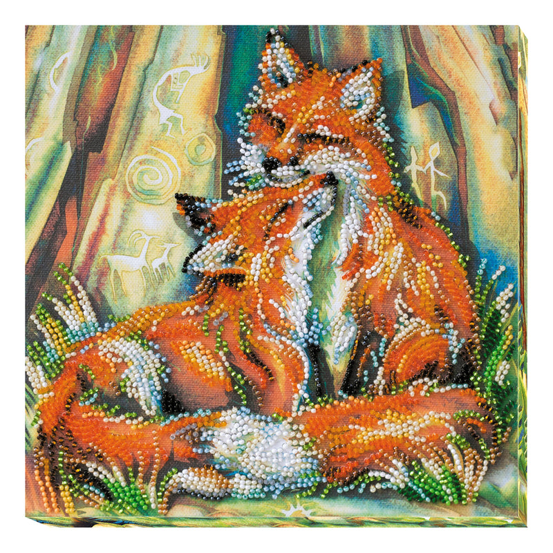 DIY Bead Embroidery Kit "Small foxes"