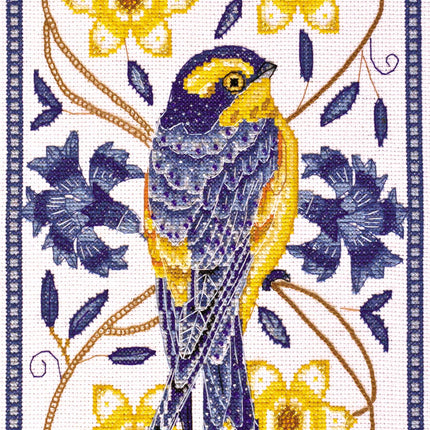 DIY Cross Stitch Kit "Birdie-1" 7.5"x14.6"