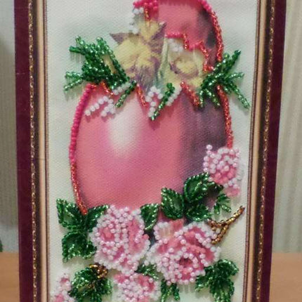 DIY Bead embroidery postcard kit "Easter – 5"