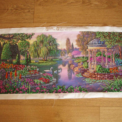 DIY Bead Embroidery Kit "By the pond" 31.5"x11.8" / 80.0x30.0 cm