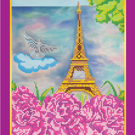 Canvas for bead embroidery "Paris" 9.4"x11.8" / 24.0x30.0 cm