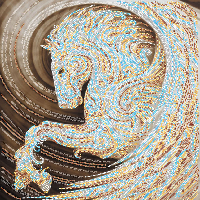 Canvas for bead embroidery "Pegasus" 11.8"x11.8" / 30.0x30.0 cm