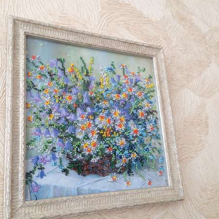 Canvas for bead embroidery "Tender Morning" 7.9"x7.9" / 20.0x20.0 cm