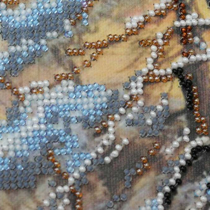 DIY Bead Embroidery Kit "Crystal winter" 11.8"x13.8" / 30.0x35.0 cm