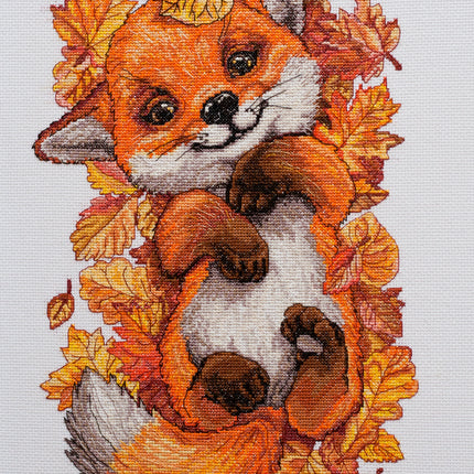 DIY Cross Stitch Kit "First autumn" 9.4"x14.2"