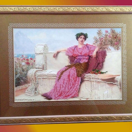 Canvas for bead embroidery "Beautiful Galatea" 11.8"x11.8" / 30.0x30.0 cm